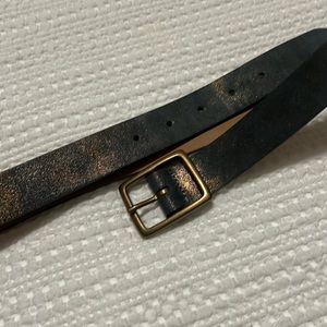 Blue leather shimmer belt